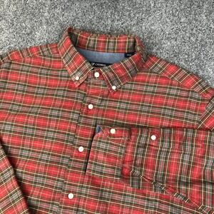 CREMIEUX CLASSICS Red Plaid Button Down Shirt Long Sleeve Mens XL
